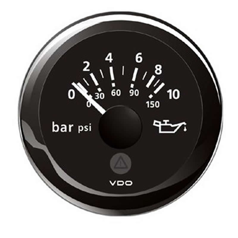 VDO ViewLine Engine Oil Pressure 10Bar Black 52mm